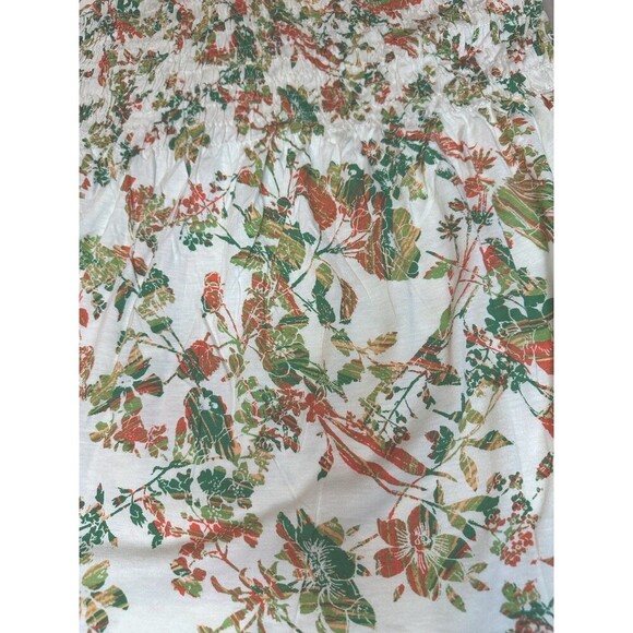 Calvin Klein Jeans Womens top Size Large white floral stretch designer top - Picture 2 of 7